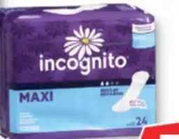 Familiprix INCOGNITO, Selected pads or pantiliners offer