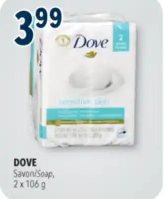 Familiprix DOVE Soap, 2 x 106 g offer