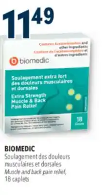 Familiprix Biomedic extra strength muscle & back pain relief caplets 18 offer