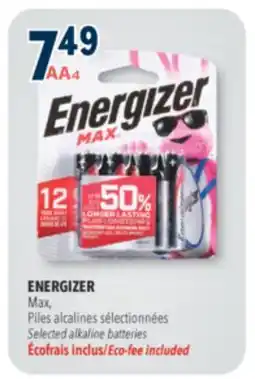 Familiprix ENERGIZER, Selected alkaline batteries offer