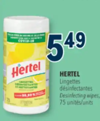 Familiprix HERTEL Desinfecting wipes, 75 units offer