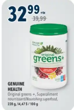 Familiprix GENUINE HEALTH, Original greens + Nourishing superfood, 228 g offer