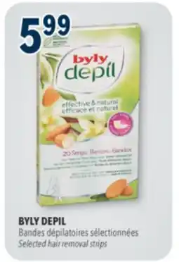 Familiprix BYLY DEPIL Selected hair removal strips offer
