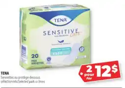 Familiprix TENA, Selected pads or liners offer
