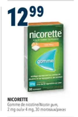Familiprix NICORETTE Nicotin gum, 2 mg or 4 mg, 30 pieces offer