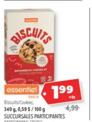 Familiprix ESSENTIEL SNACK, Cookies, 340 g offer
