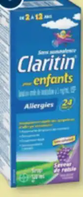 Familiprix CLARITIN or AERIUS, Enfants/Kids, Allergies/Allergy, 100 ml or 120 ml offer