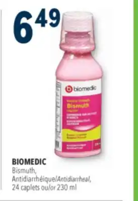 Familiprix BIOMEDIC Bismuth, 24 caplets or 230 ml offer