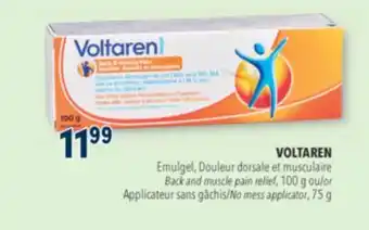 Familiprix VOLTAREN, Emulgel Back and muscle pain relief, 100 g or No mess applicator, 75 g offer