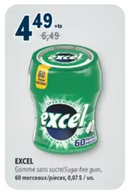 Familiprix EXCEL, Sugar-free gum, 60 pieces offer