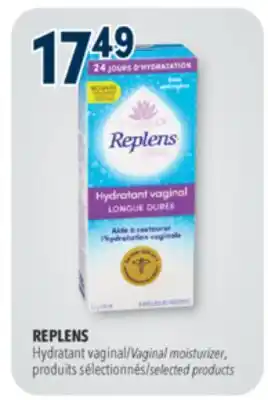Familiprix REPLENS Vaginal moisturizer selected products offer