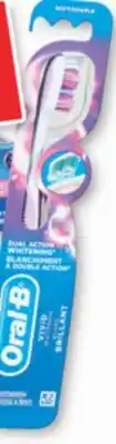 Familiprix Oral-B dual action whitening soft toothbrush offer