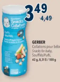 Familiprix GERBER Snacks for baby Puffs offer