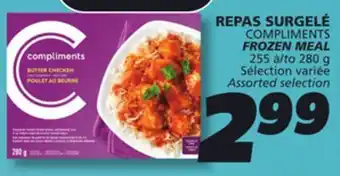 IGA COMPLIMENTS FROZEN MEAL offer