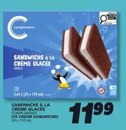 IGA COMPLIMENTS ICE CREAM SANDWICHES offer