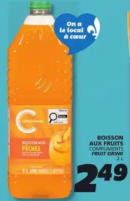 IGA COMPLIMENTS FRUIT DRINK offer