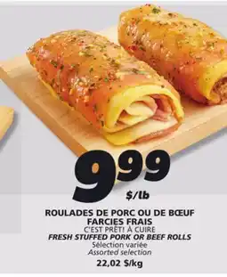IGA FRESH STUFFED PORK OR BEEF ROLLS offer