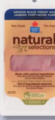 IGA MAPLE LEAF NATURAL SELECTIONS SHAVED OR SLICED DELI MEAT offer