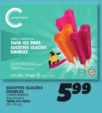 IGA COMPLIMENTS TWIN ICE POPS offer