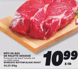 IGA BONELESS BOTTOM BLADE ROAST offer