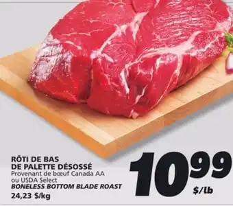 IGA BONELESS BOTTOM BLADE ROAST offer