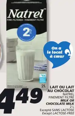 IGA NATREL MILK OR CHOCOLATE MILK offer