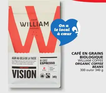 IGA WILLIAM COFFEE ORGANIC COFFEE BEANS offer