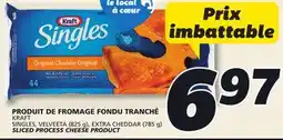 IGA KRAFT SINGLES, VELVEETA (825 g), EXTRA CHEDDAR (785 g) SLICED PROCESS CHEESE PRODUCT offer