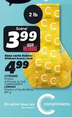 IGA COMPLIMENTS LEMONS offer