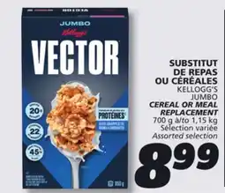 IGA KELLOGG'S JUMBO CEREAL OR MEAL REPLACEMENT offer