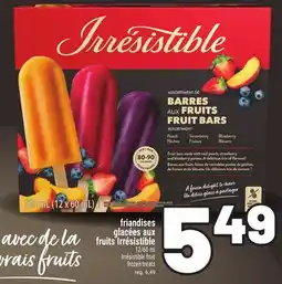 Metro FRIANDISES GLACÉES AUX FRUITS IRRÉSISTIBLE | IRRÉSISTIBLE FRUIT FROZEN TREATS offer