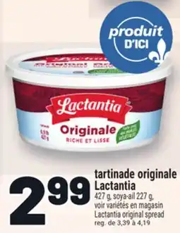 Metro TARTINADE ORIGINALE LACTANTIA | LACTANTIA ORIGINAL SPREAD offer