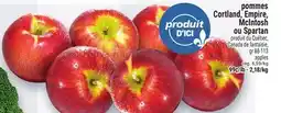 Metro POMMES CORTLAND, EMPIRE, MCINTOSH OU SPARTAN | APPLES offer