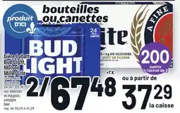 Metro BIÈRE LABATT BUD LIGHT, MOLSON MILLER LITE offer