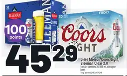 Metro BIÈRE MOLSON COORS LIGHT, SLEEMAN CLEAR 2.0 | BEER offer