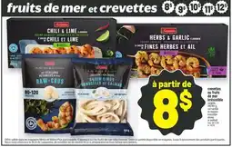 Metro CREVETTES OU FRUITS DE MER IRRÉSISTIBLE | IRRÉSISTIBLE SHRIMP OR SEAFOOD offer