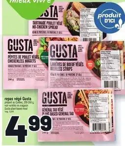 Metro REPAS VÉGÉ GUSTA | GUSTA PLANT-BASED MEAL offer