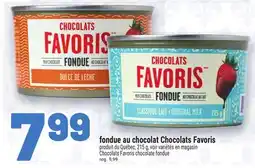 Metro FONDUE AU CHOCOLAT CHOCOLATS FAVORIS | CHOCOLATS FAVORIS CHOCOLATE FONDUE offer