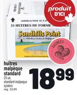 Metro HUÎTRES MALPÈQUE STANDARD | STANDARD MALPEQUE OYSTERS offer