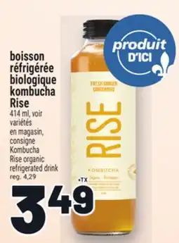 Metro BOISSON RÉFRIGÉRÉE BIOLOGIQUE KOMBUCHA RISE | CONSIGNE KOMBUCHA RISE ORGANIC REFRIGERATED DRINK offer