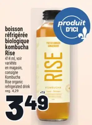 Metro BOISSON RÉFRIGÉRÉE BIOLOGIQUE KOMBUCHA RISE | CONSIGNE KOMBUCHA RISE ORGANIC REFRIGERATED DRINK offer