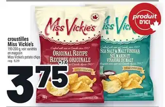 Metro CROUSTILLES MISS VICKIE'S | MISS VICKIE'S POTATO CHIPS offer
