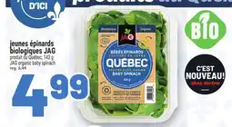 Metro JEUNES ÉPINARDS BIOLOGIQUES JAG | JAG ORGANIC BABY SPINACH offer