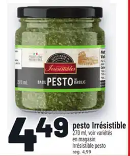Metro PESTO IRRÉSISTIBLE | IRRÉSISTIBLE PESTO offer