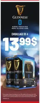 Metro BIÈRE PRESSION NON ALCOOLISÉE GUINNESS | GUINNESS BEER offer