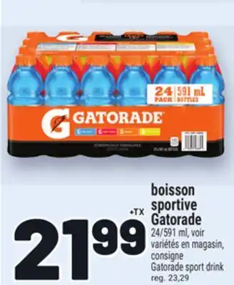 Metro BOISSON SPORTIVE GATORADE | GATORADE SPORT DRINK offer