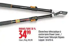Canadian Tire Fiskars Power Lever Telescopic Bypass Lopper offer