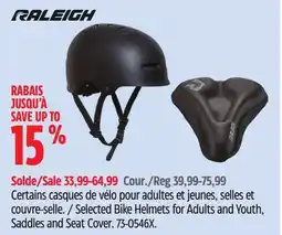 Canadian Tire Selected Bike Helmets for Adults and Youth, Saddles and Seat Cover offer
