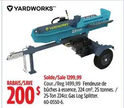 Canadian Tire Yardworks 25-Ton 224cc Gas Log Splitter offer