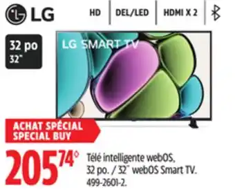 Canadian Tire LG 32˝ webOS Smart TV offer
